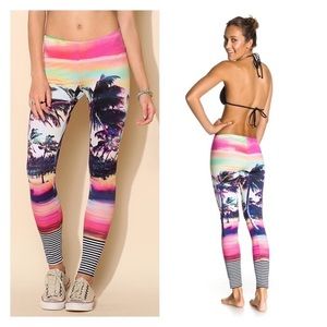 Roxy Sunset Pant Workout Leggings Surf Pants